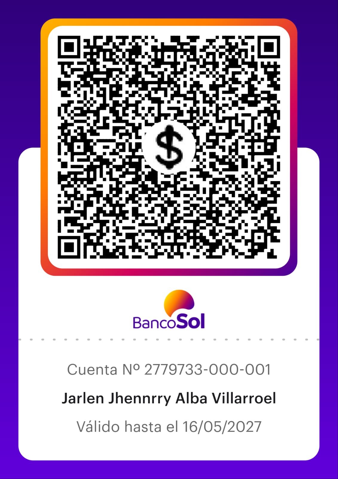 Código QR de pago